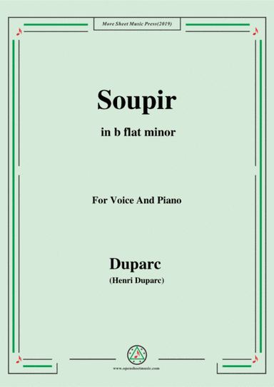 Duparc-Soupir in b flat minor (arr. MSM)
