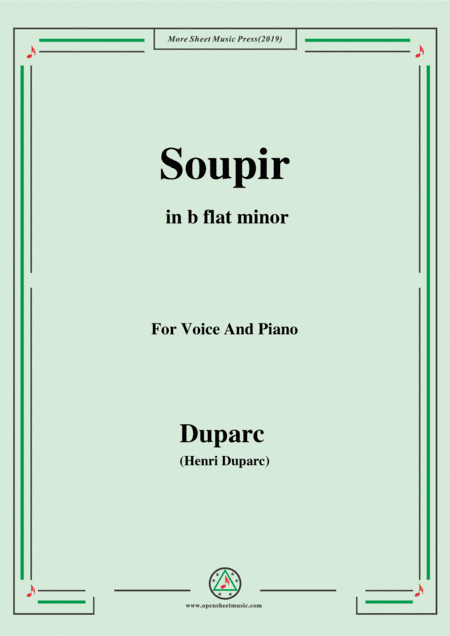 Duparc-Soupir in b flat minor (arr. MSM)