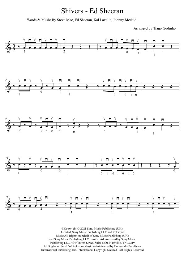 Shivers (arr. Tiago Godinho)