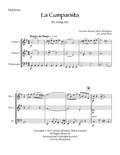 La Cumparsita (arr. Judith Katz)