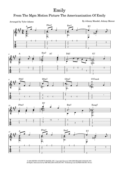 Emily (arr. Tyler Adams)