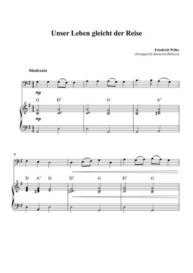 Unser Leben gleicht der Reise (arr. Kaiserin Rebecca)