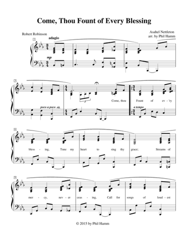 Come Thou Fount of Every Blessing-Jazzy (arr. Phil Hamm)