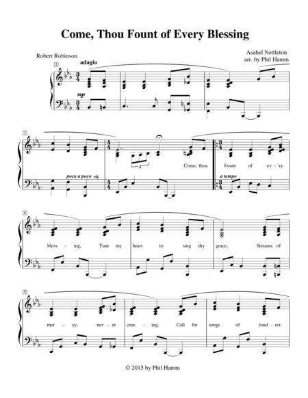 Come Thou Fount of Every Blessing-Jazzy (arr. Phil Hamm)
