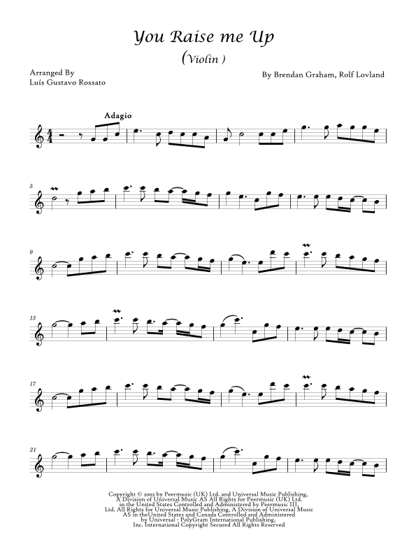 You Raise Me Up (arr. Luís Gustavo Rossato)