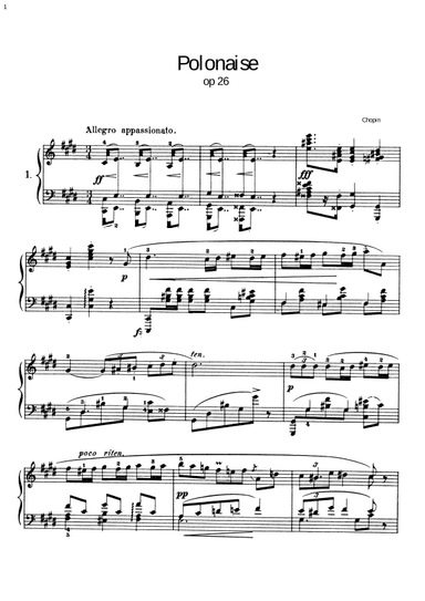 Chopin- Polonaise in C sharp minor Op. 26 No. 1 (arr. Harry Sebastian)