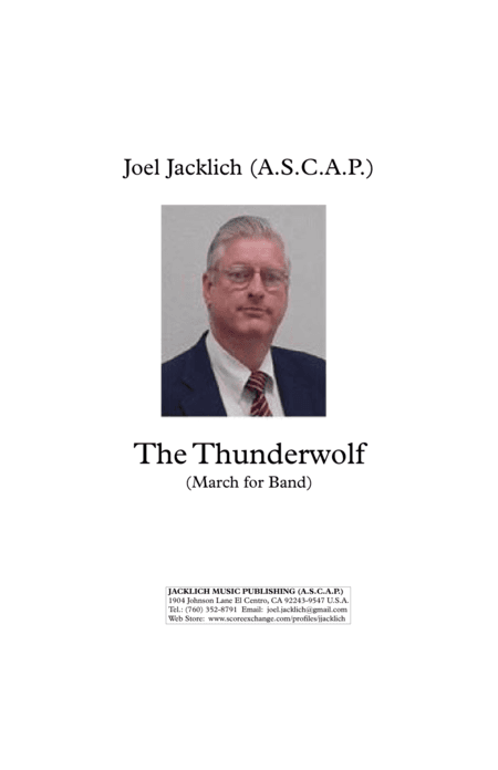 The Thunderwolf (March) - 11x17 TABLOID Score ONLY