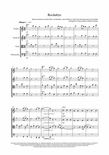 Rockabye (arr. Bimbi Urquhart)