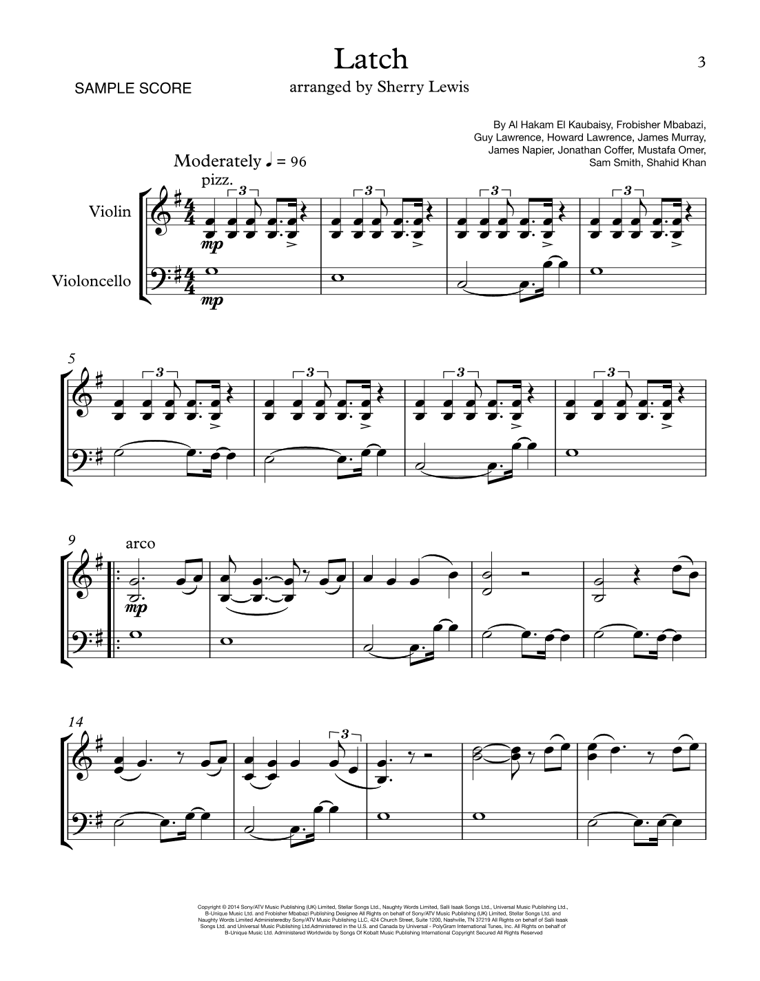 Latch (arr. Sherry Lewis)