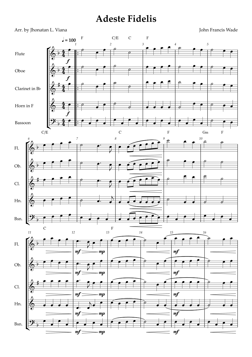 Adeste Fidelis (arr. Jhonatan Lucio Viana)