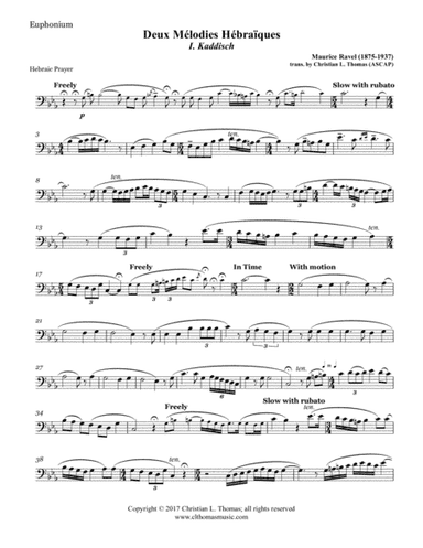 2 Hebraic Melodies - Ravel (arr. Christian L. Thomas)