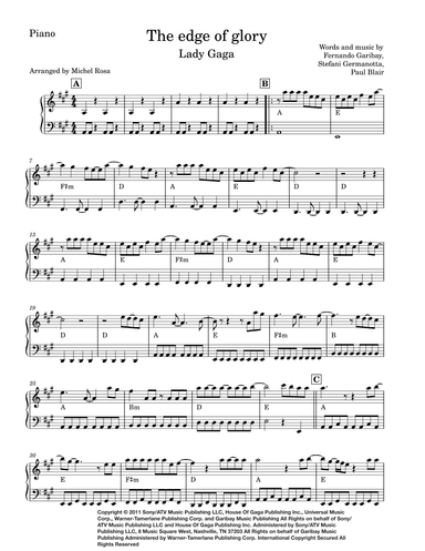 The Edge Of Glory (arr. Harmonistas)