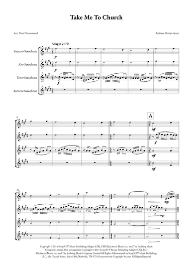 Take Me To Church (arr. Tom Drummond)