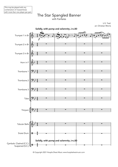 The Star Spangled Banner with Fanfares (Massed Brass and Percussion) (arr. Christian Morris)