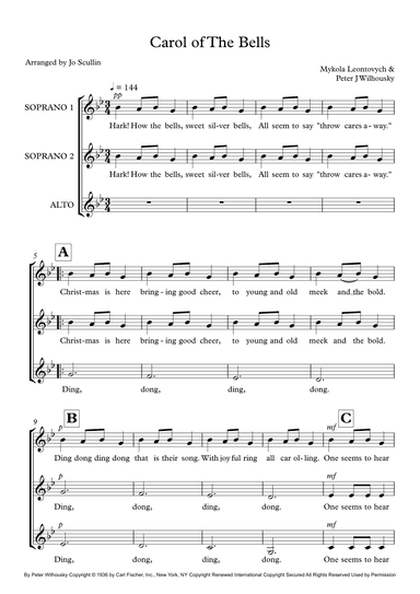 Carol Of The Bells (arr. Jo Scullin)