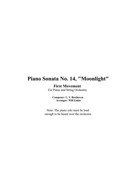 Moonlight Sonata (arr. Will Eakin)