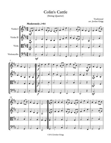 Colin's Cattle (String Quartet) (arr. Jordan Grigg)