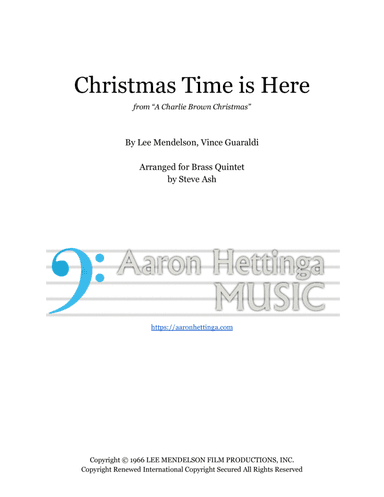 Christmas Time Is Here (arr. Steve Ash)