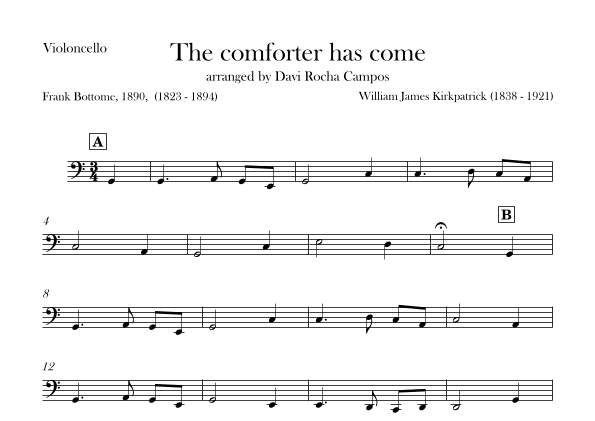 The comforter has come (arr. Davi Rocha Campos)