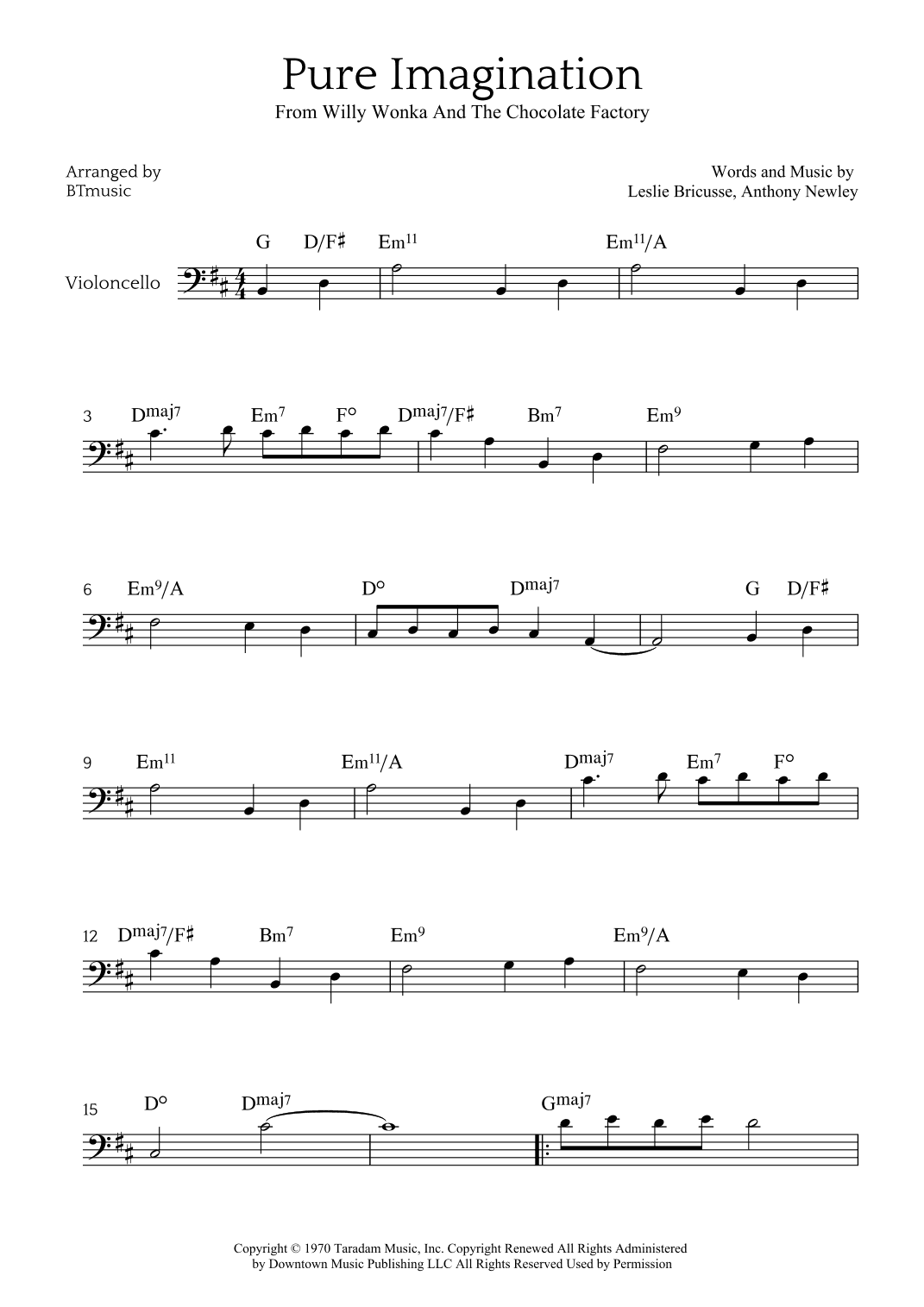 Pure Imagination (arr. BTmusic)