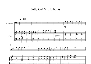 Jolly Old St. Nicholas (Trombone + Piano) (arr. Digital Book Music)