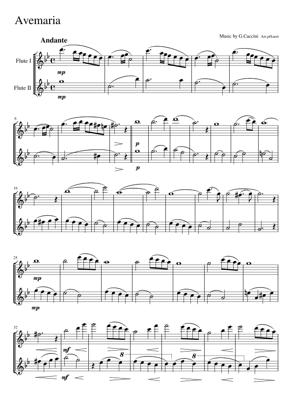 Ave Maria (arr. pfkaori)