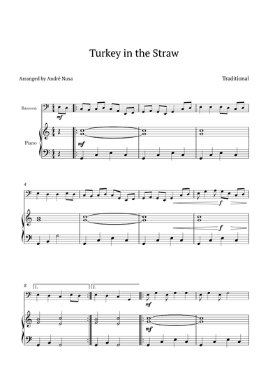 Turkey in the Straw (arr. André Nusa)