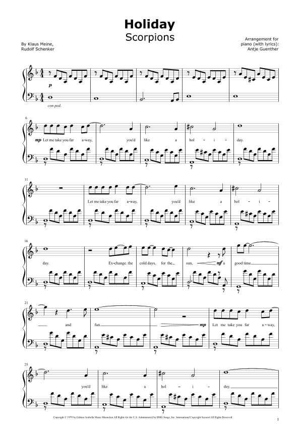 Holiday (arr. Antje Günther)