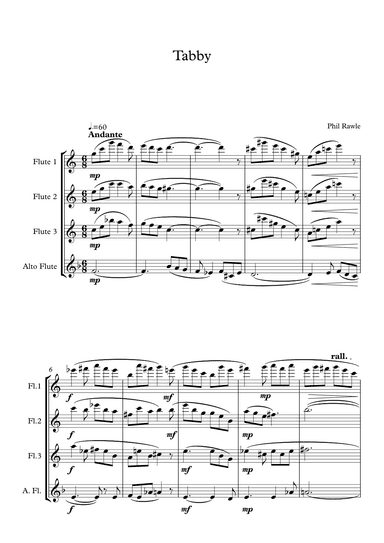 Tabby - Flute Quartet