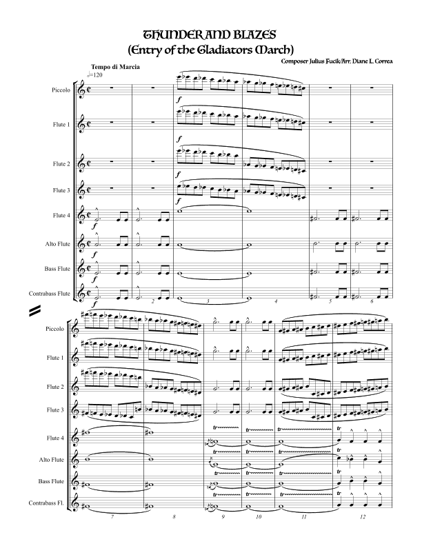 Thunder and Blazes (arr. Diane L. Correa)