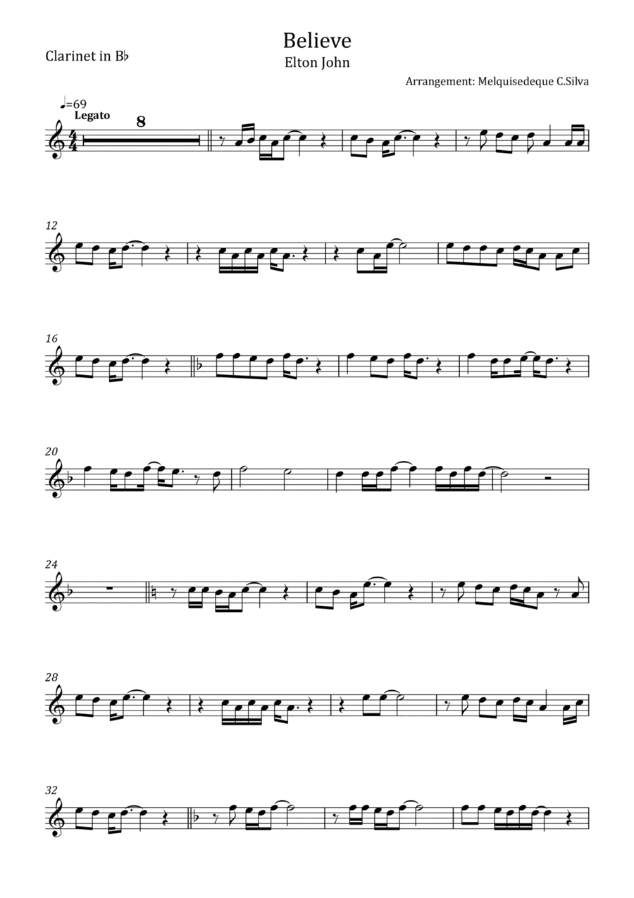 Believe (arr. Melquisedeque C.Silva)