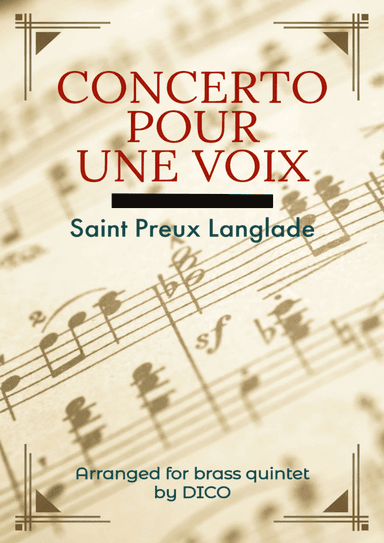 Concerto Pour Une Voix (arr. Dico)
