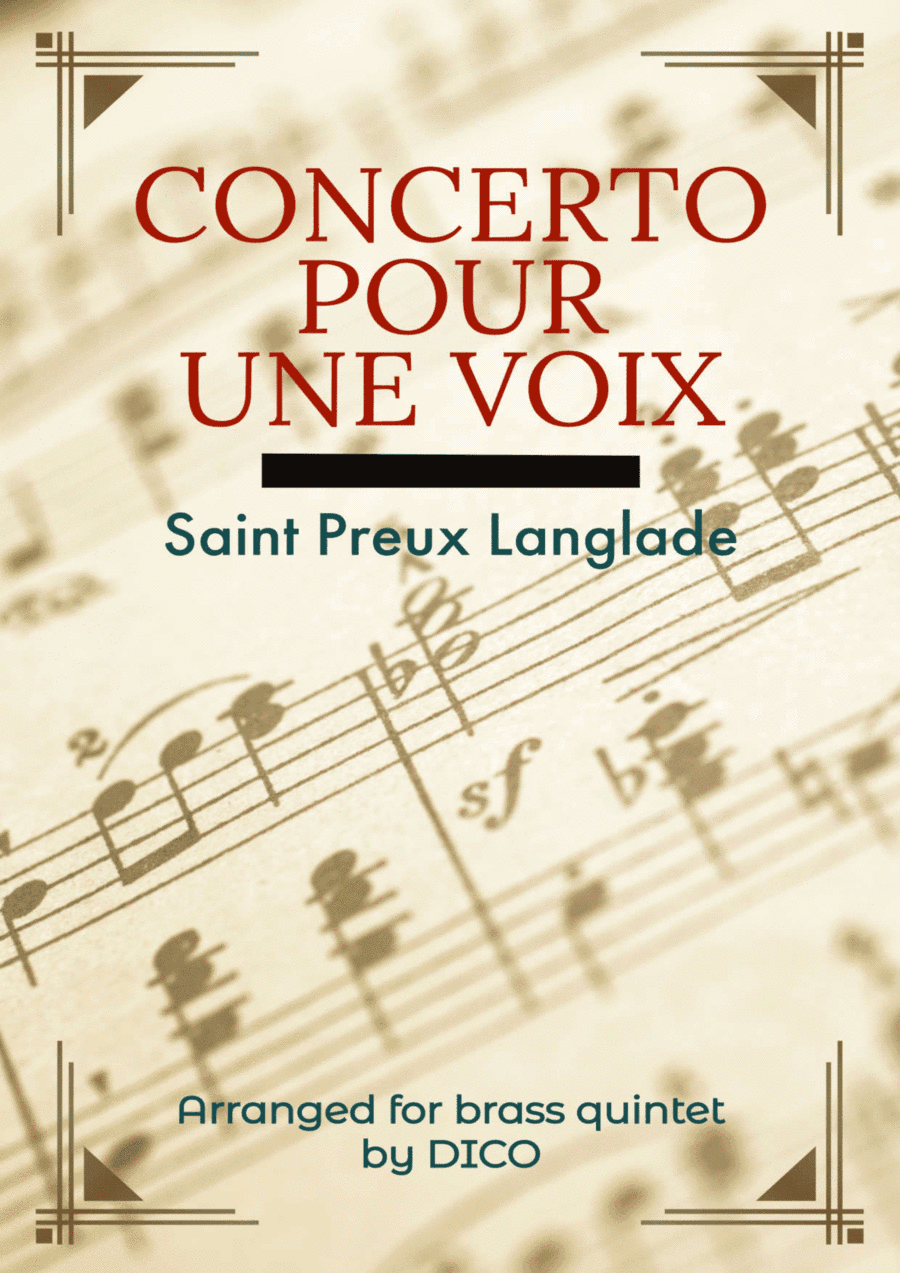 Concerto Pour Une Voix (arr. Dico)
