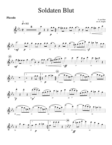 Soldaten Blut (arr. Emmett Anglin)