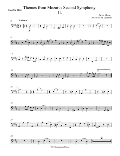 Themes from Mozart's Second Symphony Second Movement (arr. Nick Lacanski)