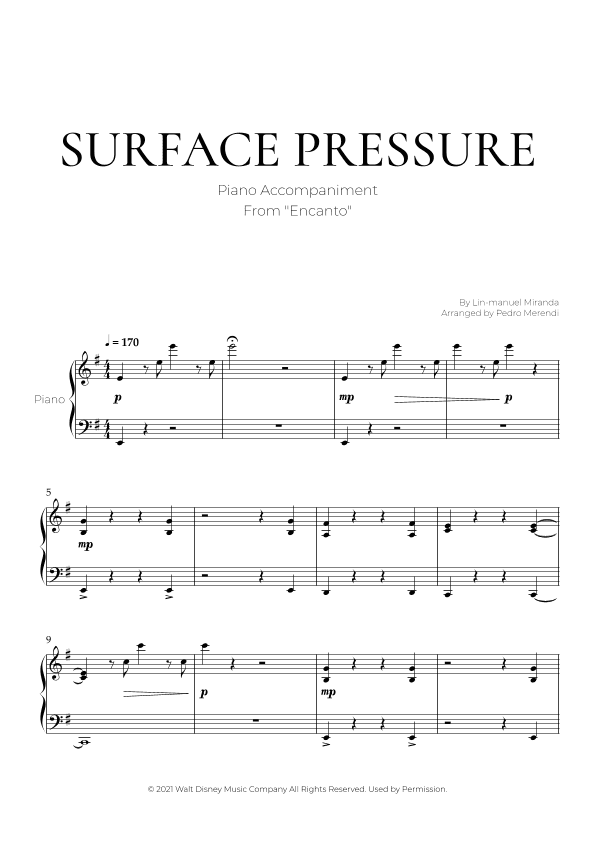 Surface Pressure (arr. Pedro Merendi)