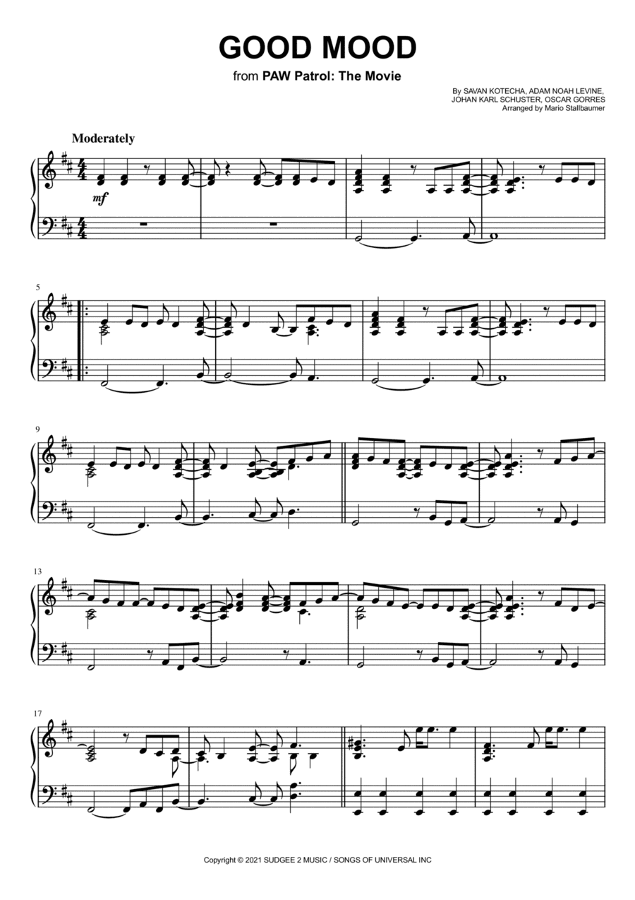 Good Mood (arr. Mario Stallbaumer)