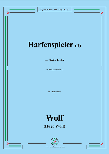 Wolf-Harfenspieler II,in e flat minor,IHW10 No.2 (arr. OSM Press)