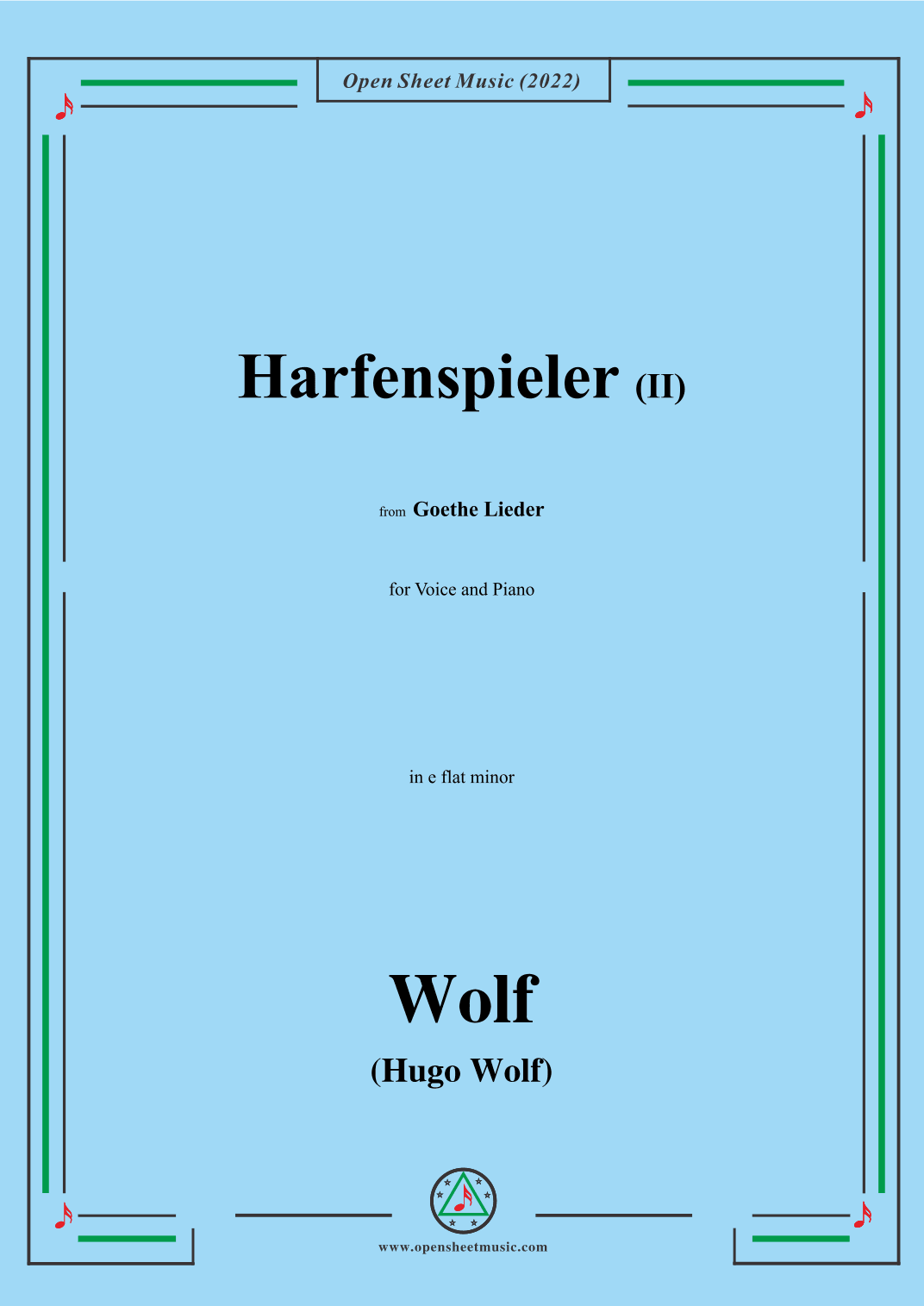 Wolf-Harfenspieler II,in e flat minor,IHW10 No.2 (arr. OSM Press)