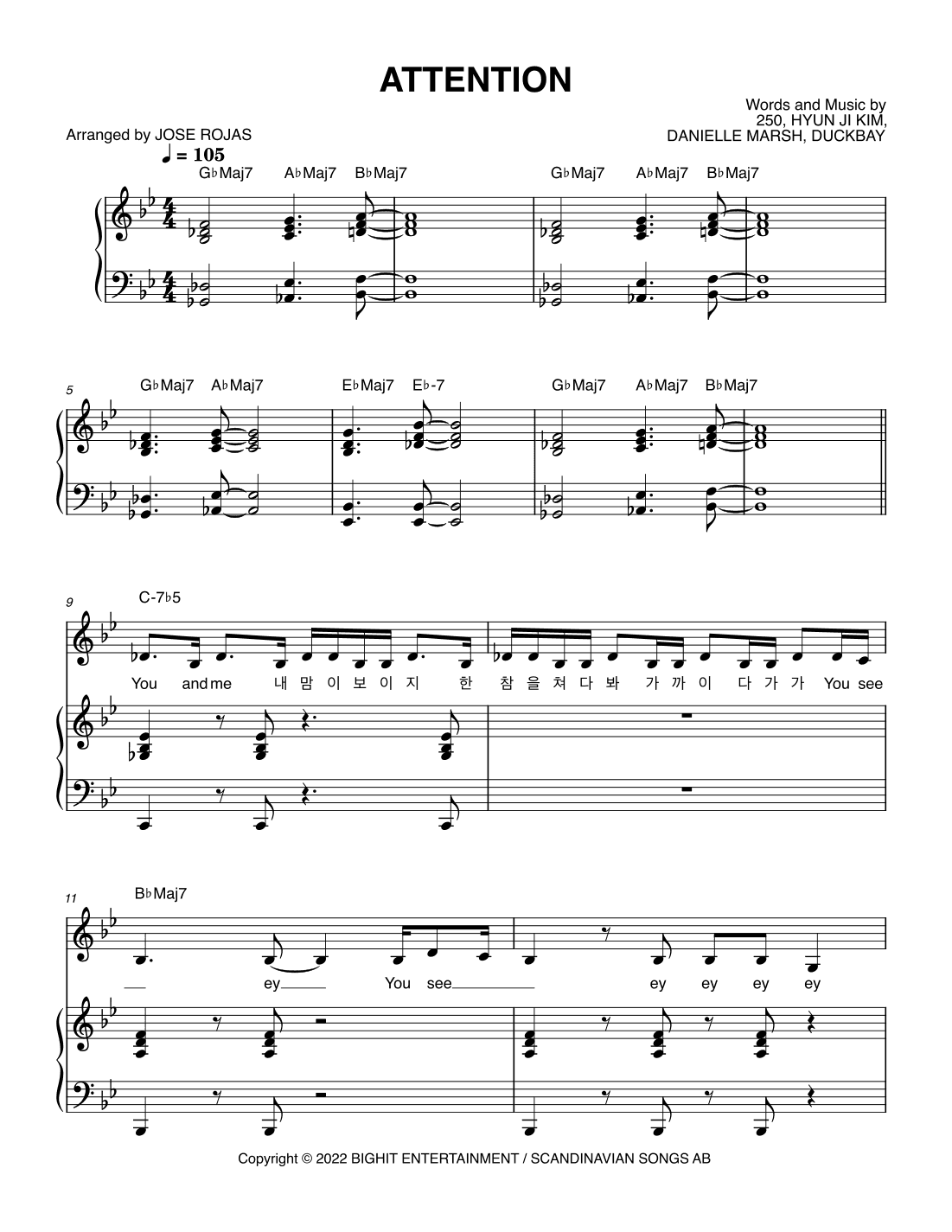 Attention (arr. Jose Rojas)