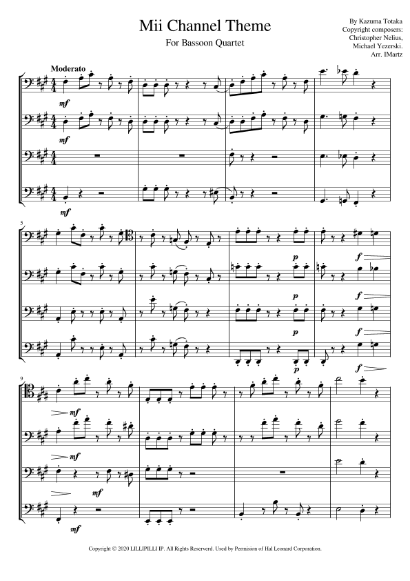 Mii Channel Theme (arr. IMartz)