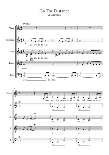 Go The Distance (arr. Jennifer Whitfield)