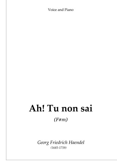 Ah! Tu non sai (F#m) (arr. Passoni Music)