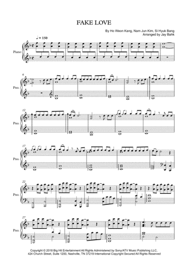 Fake Love (arr. Jay Bahk)