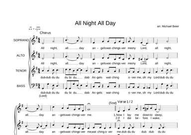 ALL NIGHT ALL DAY Spiritual easy (arr. Michael Beier)