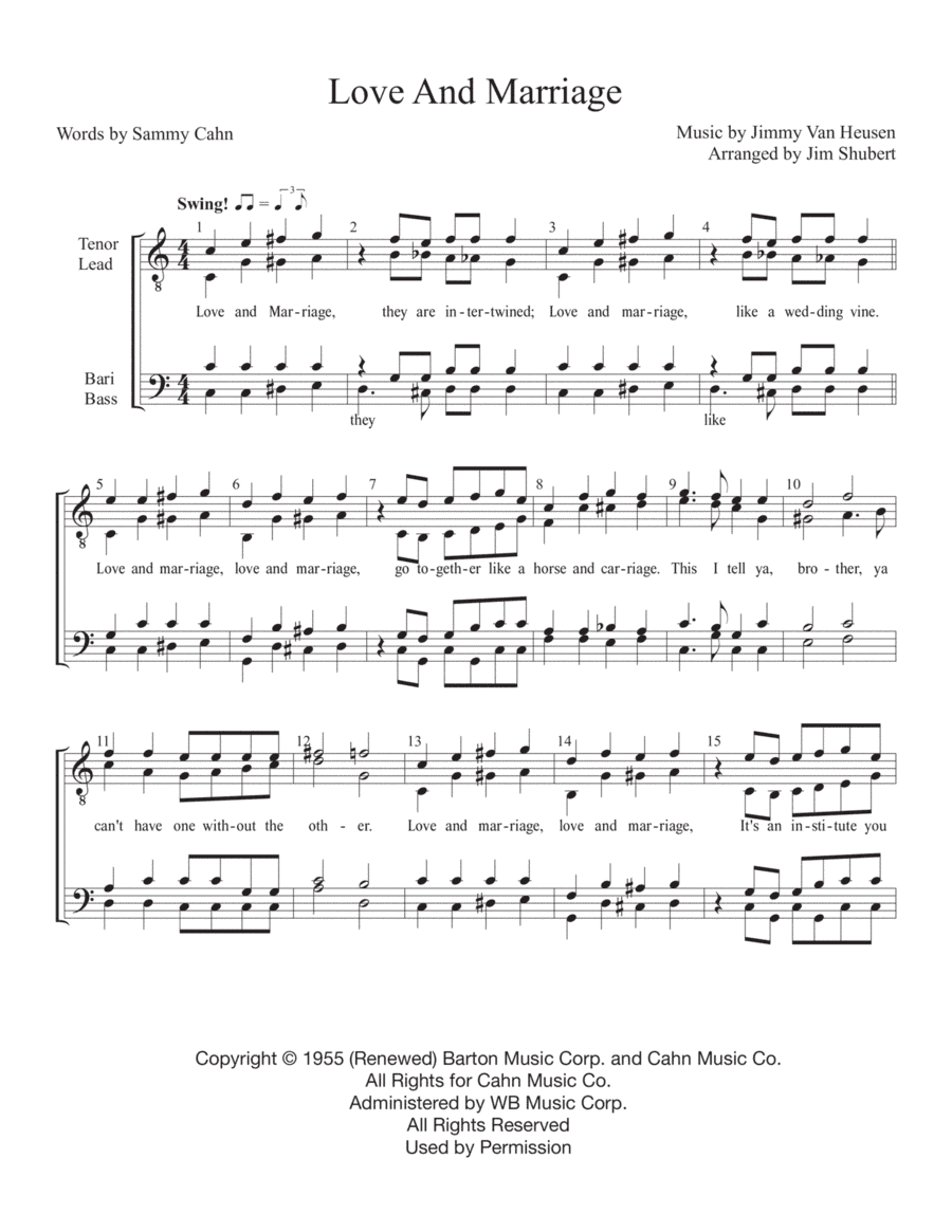 Love And Marriage (arr. Jim Shubert)