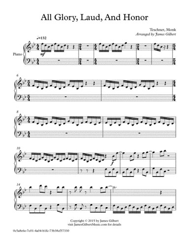 All Glory, Laud And Honor (arr. James Gilbert)