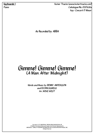 Gimme! Gimme! Gimme! (a Man After Midnight) (arr. Michael Storeton-West)