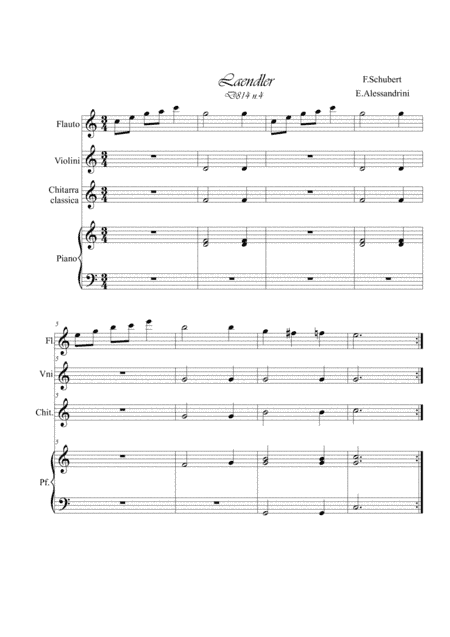 Laendler D814 n. 4 Quartet (arr. Ester Alessandrini)