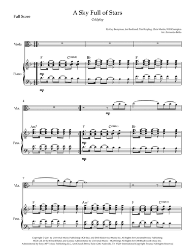 A Sky Full Of Stars (arr. Fernando Britto)